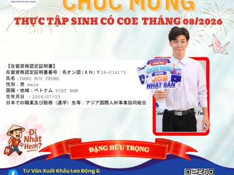 CHÚC MỪNG HỌC VIÊN RA TƯ CÁCH LƯU TRÚ