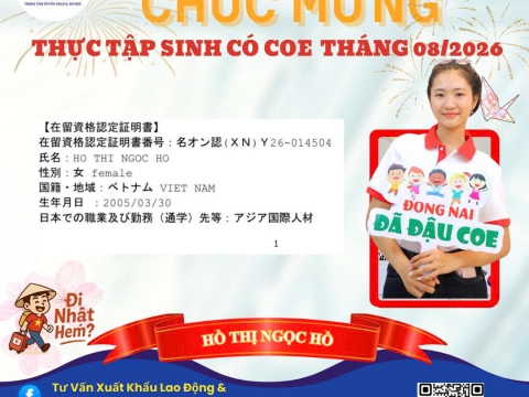 CHÚC MỪNG HỌC VIÊN RA TƯ CÁCH LƯU TRÚ
