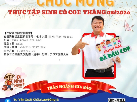CHÚC MỪNG HỌC VIÊN RA TƯ CÁCH LƯU TRÚ