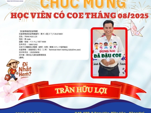 CHÚC MỪNG HỌC VIÊN RA TƯ CÁCH LƯU TRÚ
